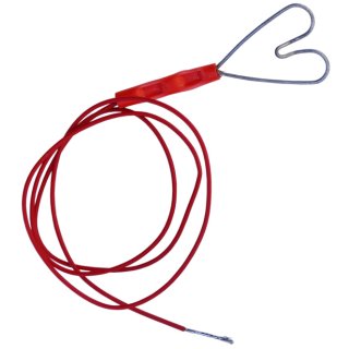 Zaunanschlusskabel  (Herz, abisoliert) rot