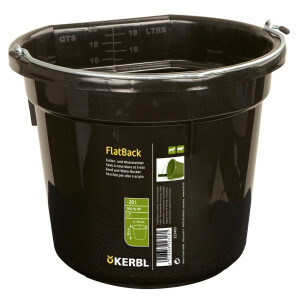 Feed and Water Bucket FlatBack black