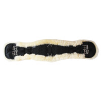 Contoured saddle girth with lambskin 50-70 cm 5cm black mocca