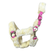 Fur halter "Fuzzy" Pony pink-nature