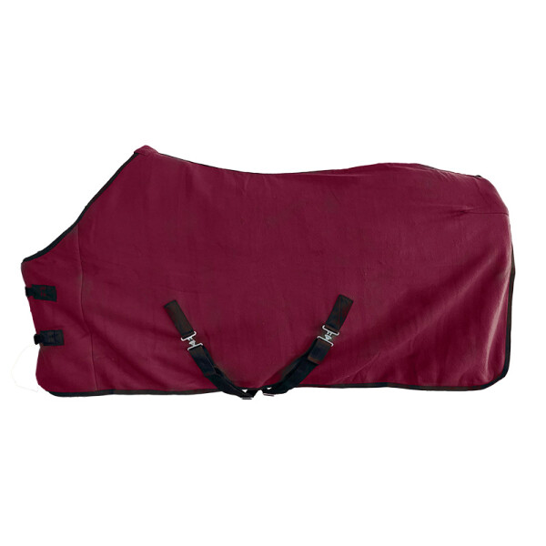 Fleecedecke "Duval" mit Bauchgurt 115 cm bordeaux